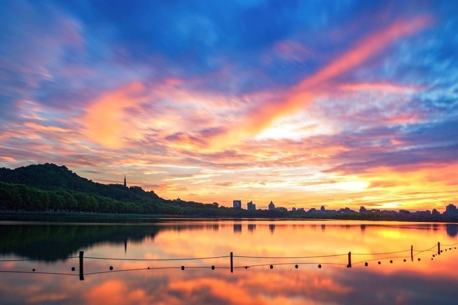 West Lake sunset in Hangzhou